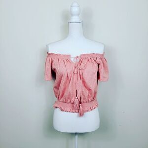 NWT Altar'd State Off-Shoulder Top. Peach Pink M#022